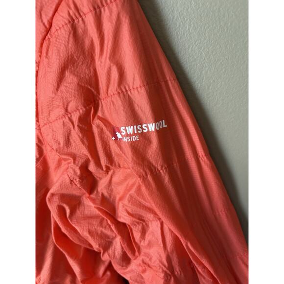 Ortovox Swisswool Piz Bial Reversible Coral Orange Insulating Jacket Women L - Picture 9 of 14